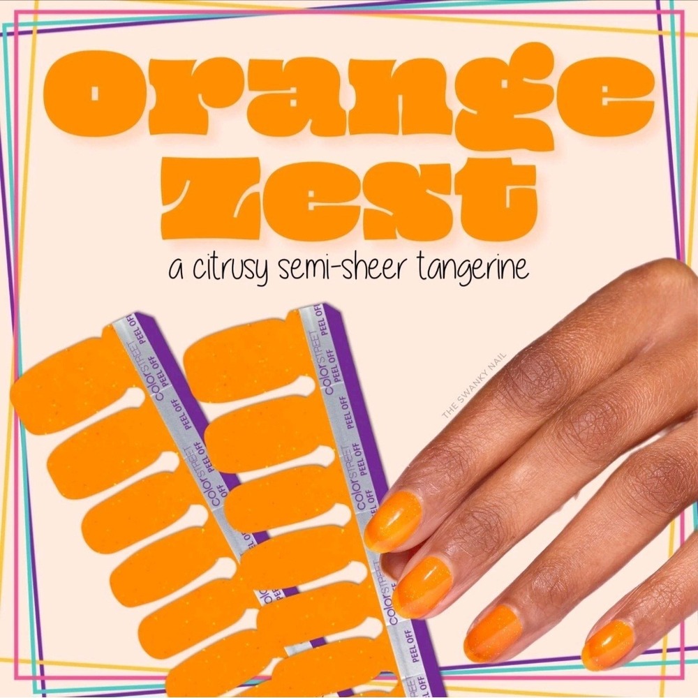 Color Street Nail Polish Strips ORANGE ZEST Retired